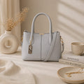 Everyday Elegance Gray simple shoulder bags front view by Zaiduxe