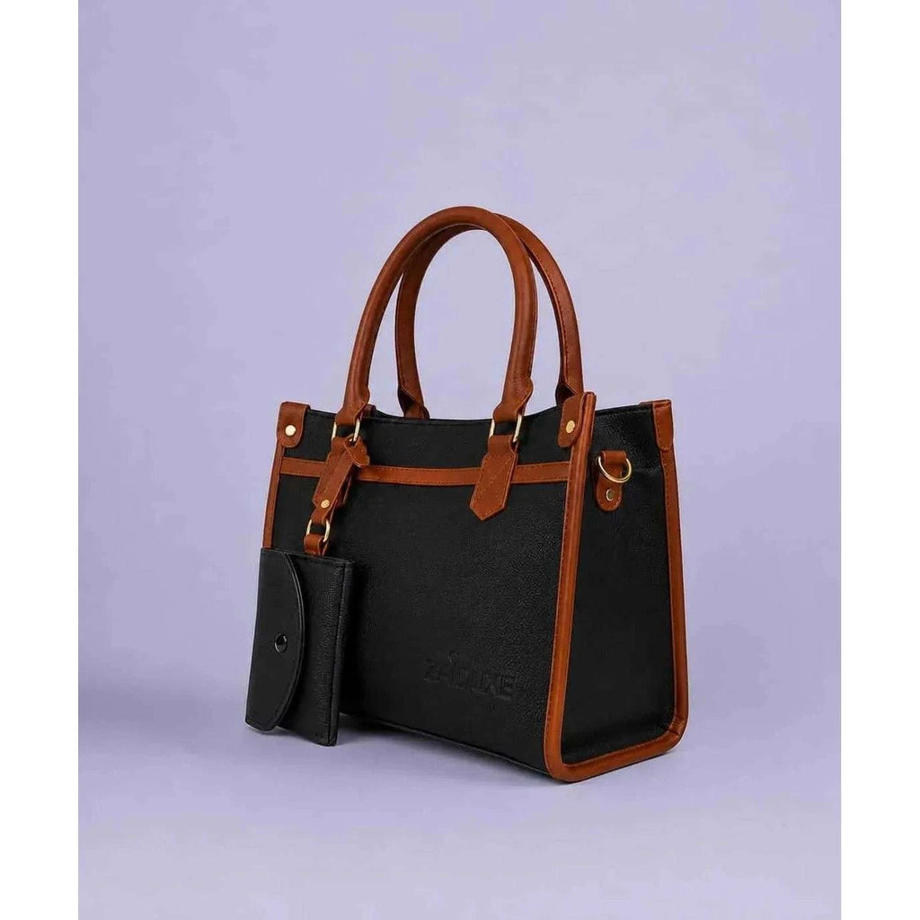 Side view of black ladies purse pakistan