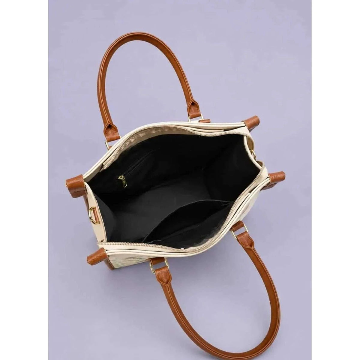 Inside storage compartment of everyday shoulder bags