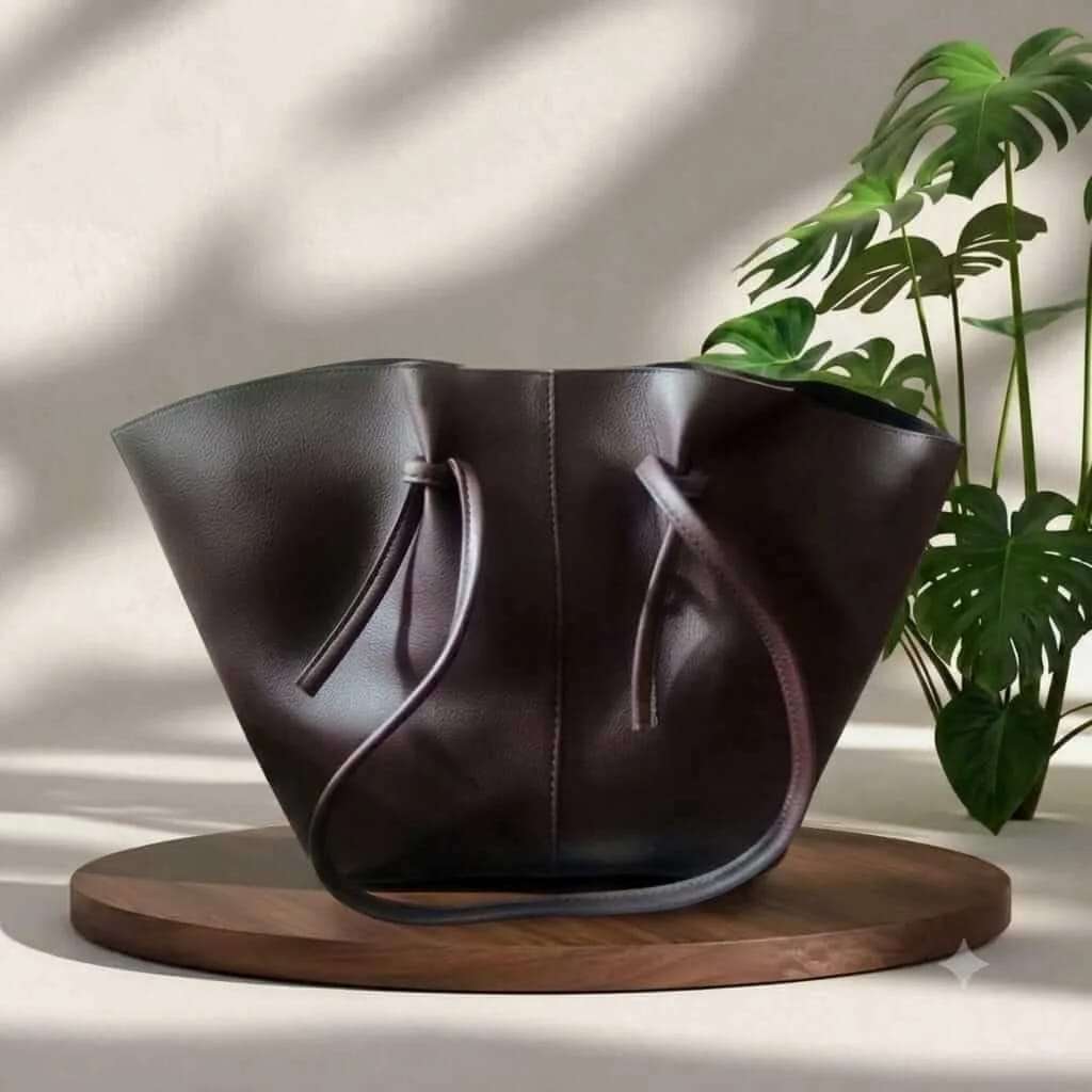 chocolate brown tote bag